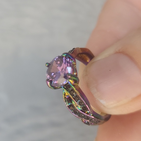 New Amethyst Rainbow Hematite Ring. - Picture 7 of 10
